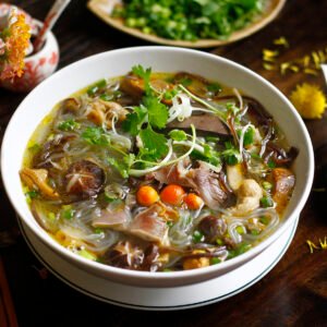 Miến nấu tim gan mề