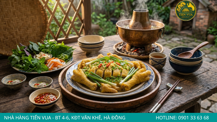 Chân gà Đông Tảo hấp hành giòn dẻo, thơm nồng mùi hành gừng