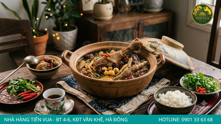 Thực hiện đúng từng bước để món gà Đông Tảo hầm thuốc bắc thơm ngon, tròn vị