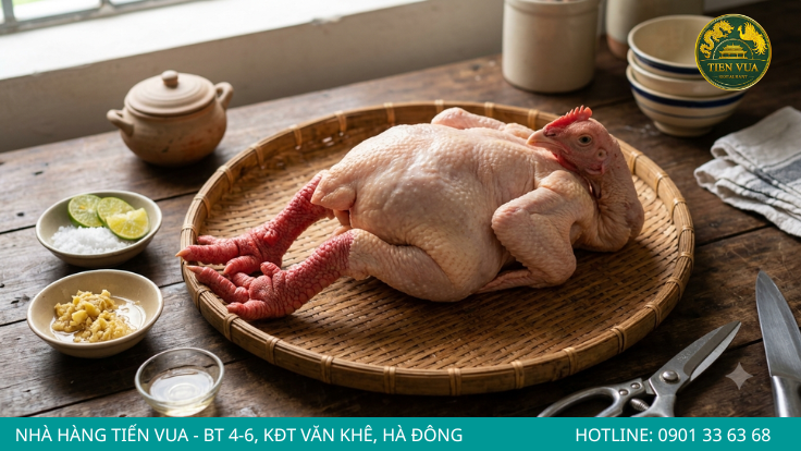 Sơ chế kỹ để gà Đông Tảo sạch mùi và nước hầm trong, thơm hơn